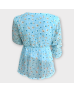 Floral Bead Blouse - Blue 