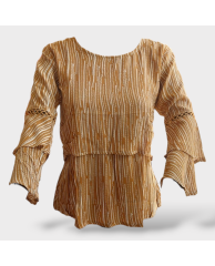Flea Hand Two Step Blouse - Brown 