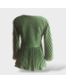 Ruffled Flea Layered Blouse - Green 
