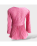 Ruffled Flea Layered Blouse - pink