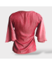 Flea Hand Button Blouse - wine 