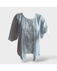 Flea Hand Button Blouse - Blue 