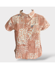 Floral Chiffon Shirt Blouse- Brown