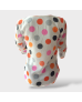 Large Polka Dot Cotton Blouse- Pink, Orange, Black