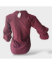 Bar Cotton Blouse- Wine