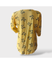 Floral Cotton Long-sleeve Blouse- Yellow 2