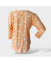 Floral Cotton Long-sleeve Blouse- Peach