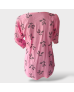 Floral Cotton Long-sleeve Blouse- Pink