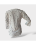 Beaded Neck Short Sleeve Blouse - White |Black