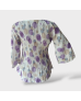 Floral Chiffon Blouse- White|Purple