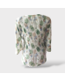 Floral Chiffon Blouse- White |Green