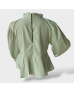 Buttoned Chiffon Shirt- Green 