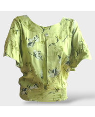 Floral Cotton blouse- Green