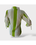 Colorblock Frill Blouse- Green