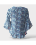 Laced Floral Blouse- Blue