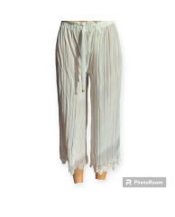 Perforated Bottom Trouser - White