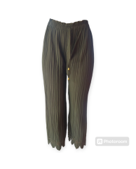 Perforated Bottom Trouser - Green