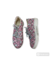 Butterfly Print Lace Up Sneakers - Pink 
