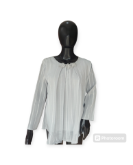 Plain Chiffon Blouse - White 