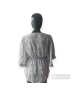 Floral Chiffon Cape Blouse- Blue