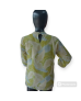 Floral Ruffled Pleated Blouse- Green 