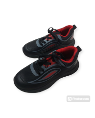 Lace up Sneakers- Red|Black 