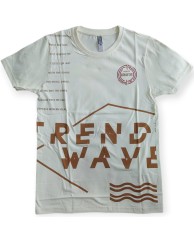 Men's T Shirt -Trend wave - (Cream) 