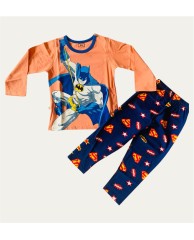 Batman Peach and blue pyjamas