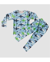 Blue airplane pyjamas